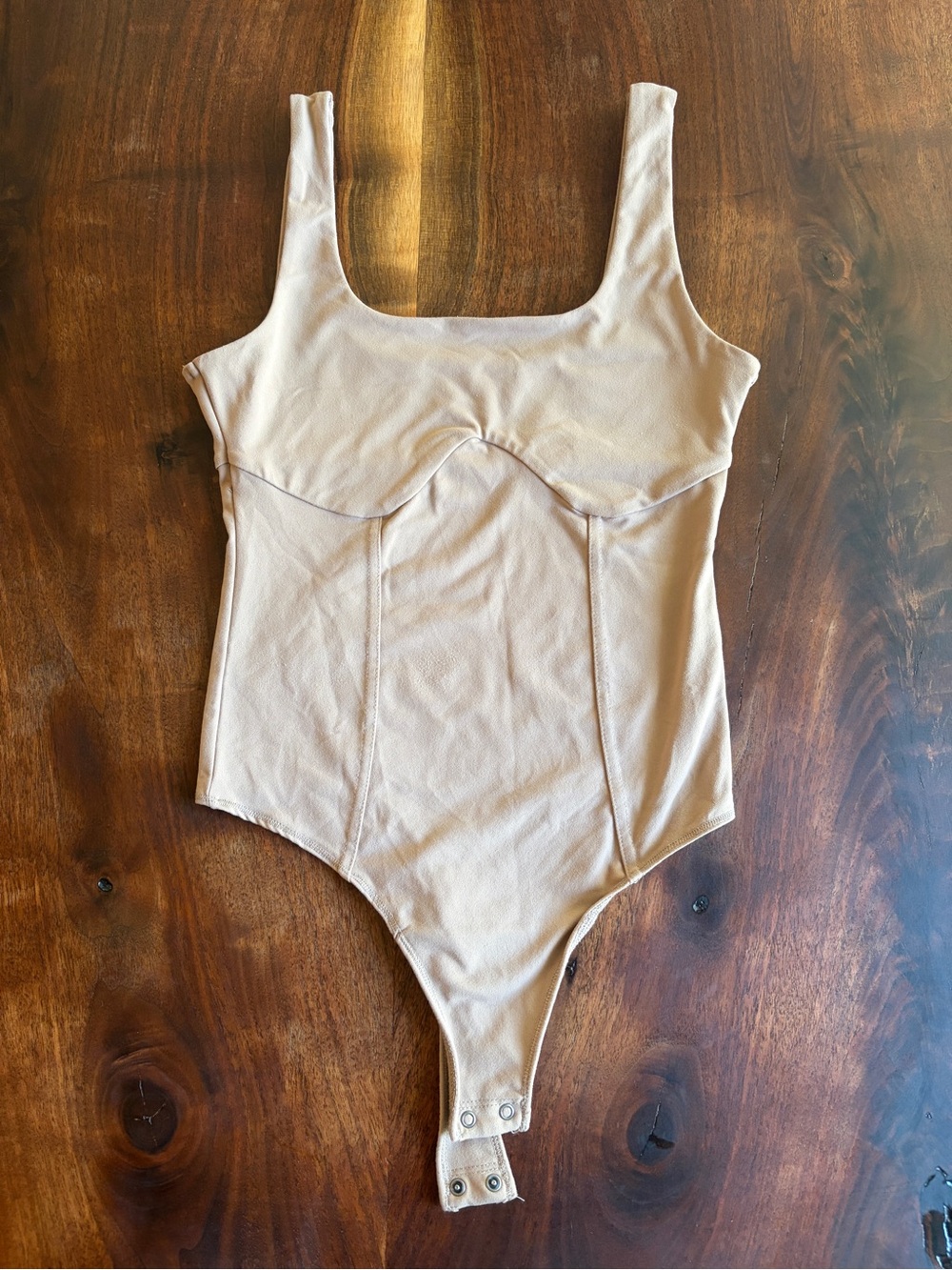Abercrombie & Fitch Women's One Piece Nude corset Tank Bodysuit sz XS excellent!